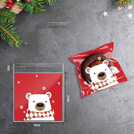 Spread Holiday Cheer with Our Christmas Self-Sealing Sticky Bags