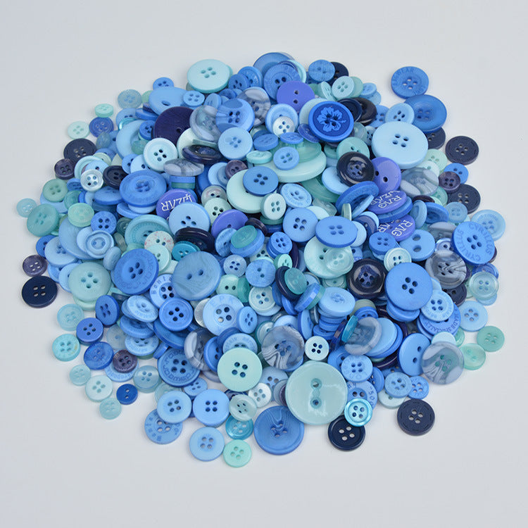 Round Mixed Color Resin DIY Handmade Art Button Flower Packaging