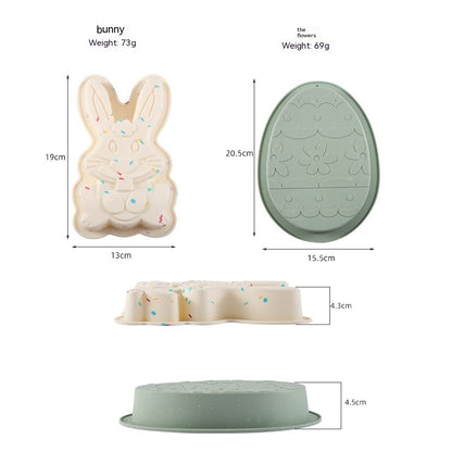 Silicone Easter Egg Dinosaur Rabbit Cake Plate Macaron Color Diy Baking Tool