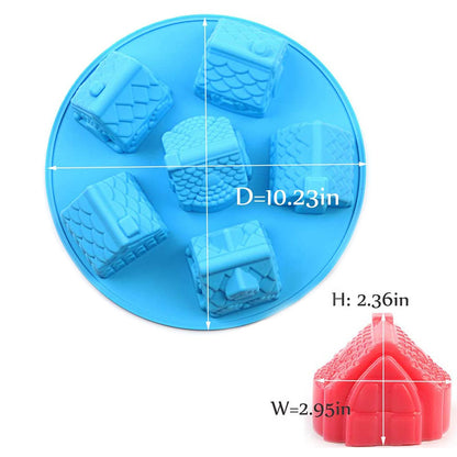 Silicone 3D Christmas Gingerbread House Cake Mold