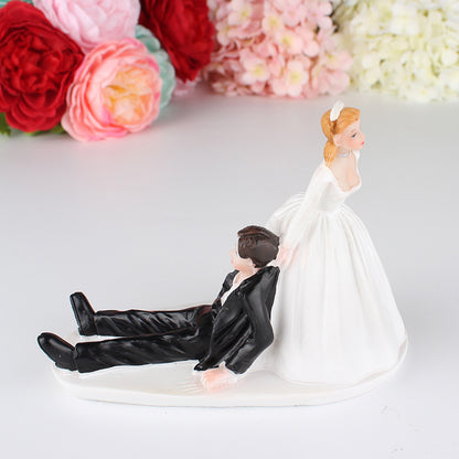 Wedding Cake Doll Resin Cake Decoration