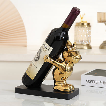 Wine Rack Decoration French Bulldog Creative And Slightly Luxury Decorations