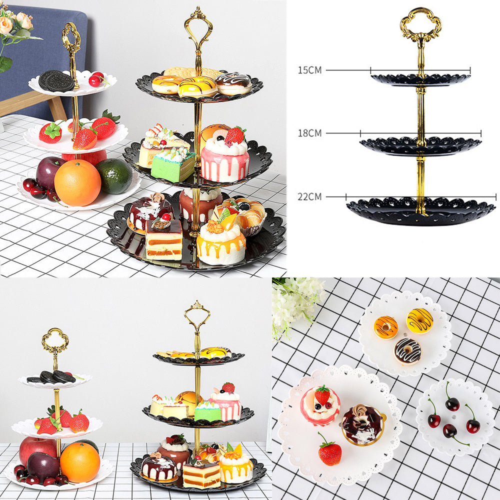 3-layer cake stand snack tray