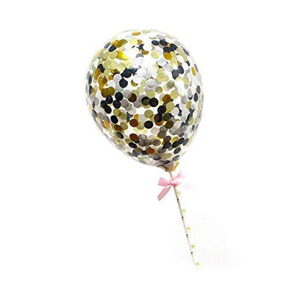 Transparent Confetti Balloon Cake Topper Decoration Party Supplies