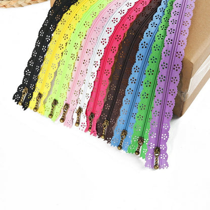 40cm10pcs mixed lace zipper