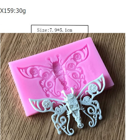 Variety of lace shape fondant cake silicone mold