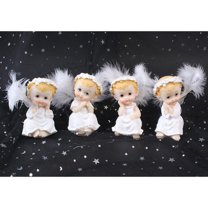 Birthday Cake Angel Baby Doll Decoration Ornaments