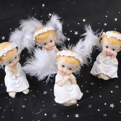 Birthday Cake Angel Baby Doll Decoration Ornaments