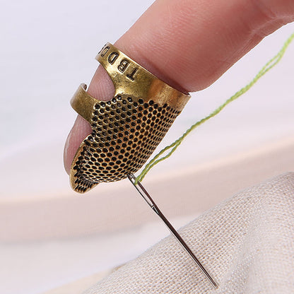 Thicken Adjustable Finger Thimble Hoop Cover For Sewing Tools