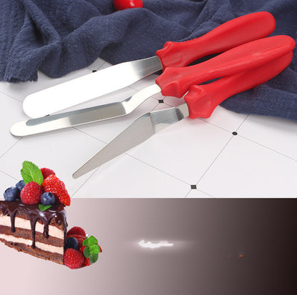 Three-Piece Cake Stainless Steel Spatula