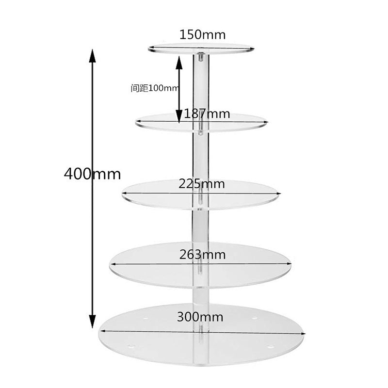 3 4 5 Tier Acrylic Wedding Cake Stand Crystal Cup Cake Display Shelf Cupcake Holder Plate Birthday Party Decoration Stands