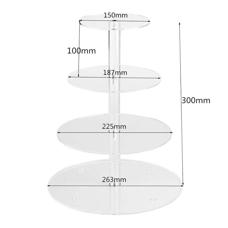 3 4 5 Tier Acrylic Wedding Cake Stand Crystal Cup Cake Display Shelf Cupcake Holder Plate Birthday Party Decoration Stands