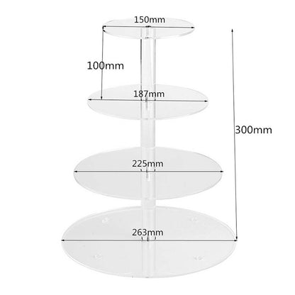 3 4 5 Tier Acrylic Wedding Cake Stand Crystal Cup Cake Display Shelf Cupcake Holder Plate Birthday Party Decoration Stands