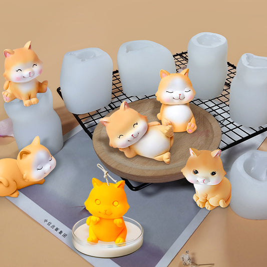 Cat Silicone Mold Cute Pet Mousse Cake Liquid Silicone Mold