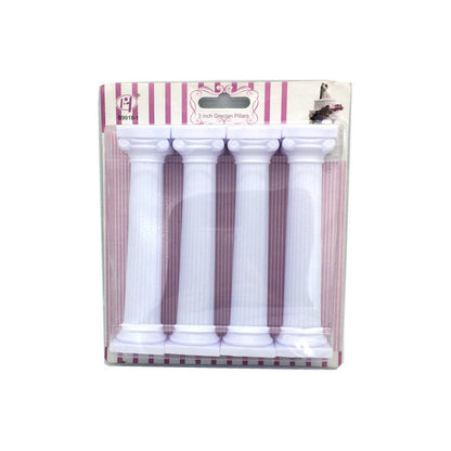 4pcs Pillars Wedding Cake Stands Cake Decorating Tools Multi-layered Roman Column Support Stand Decor 7.5cm 12.5cm 17cm