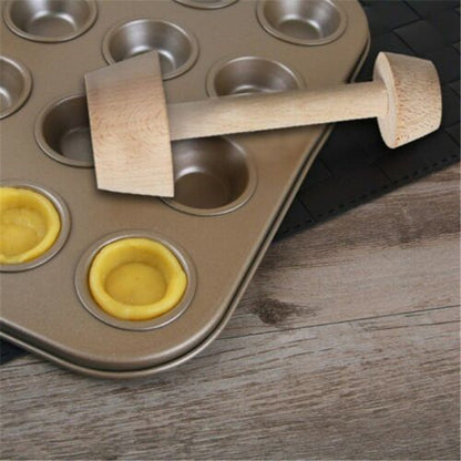 Wood Tart Tamper Double Side Wooden Pastry Egg Tart Pusher Baking Cake Kitchen Tools