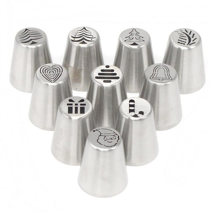 3 in one LIMITED EDITION CHRISTMAS STYLE Stainless Steel Cake Decorating Nozzle