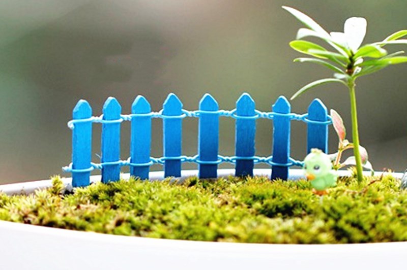 Small Wooden Fence Moss Micro Landscape Cake Baking Decoration