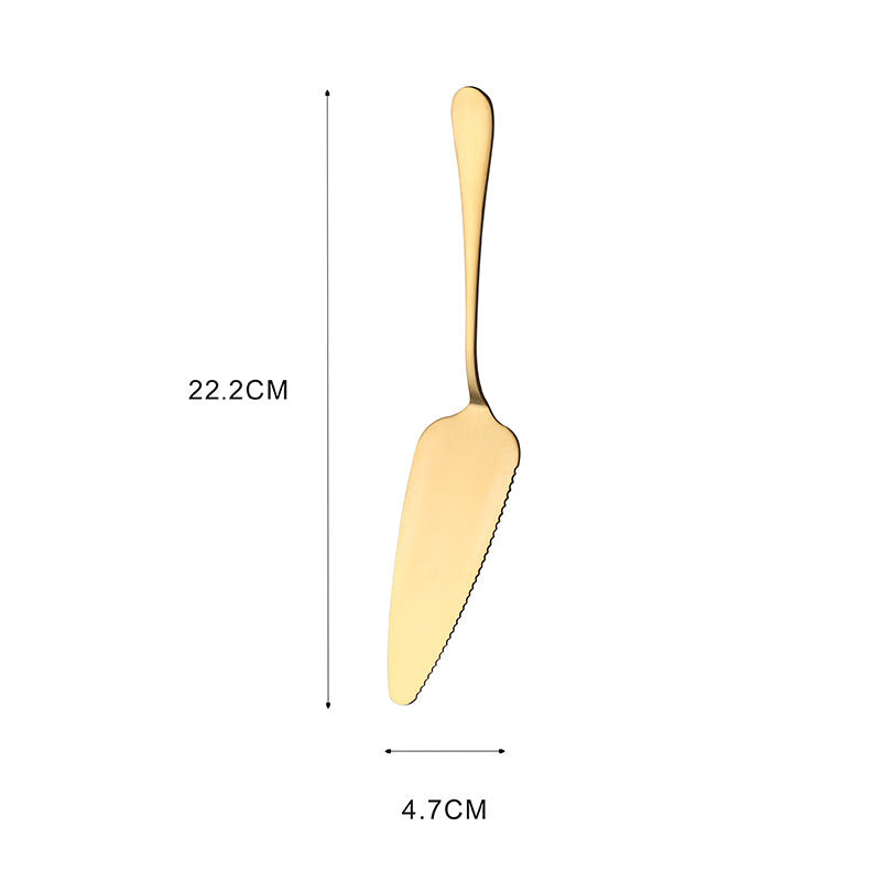 Stainless steel triangle golden toothed cake spatula