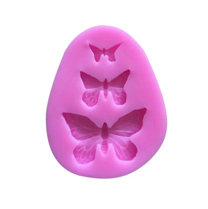 Three Butterflies Silicone Molds Fondant Cake Baking Tools Butterfly Cake Chocolate Molds