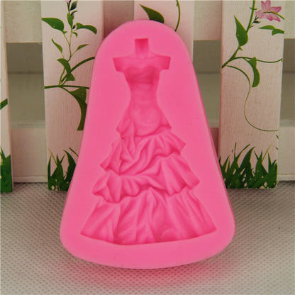 Silicone Mold For Princess Bride Wedding Dress Fondant Cake