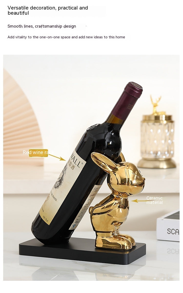 Wine Rack Decoration French Bulldog Creative And Slightly Luxury Decorations