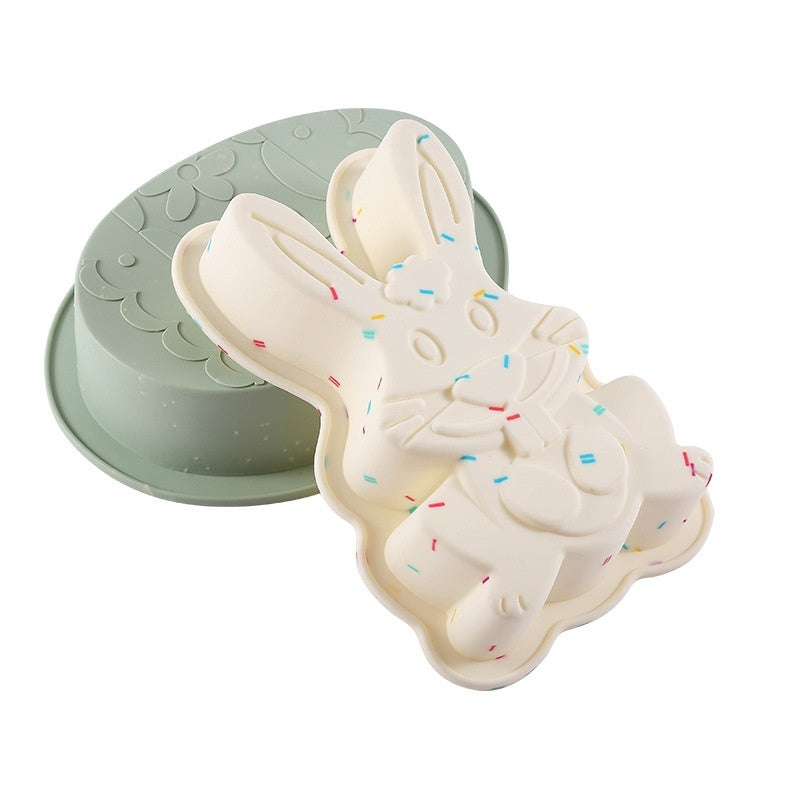 Silicone Easter Egg Dinosaur Rabbit Cake Plate Macaron Color Diy Baking Tool