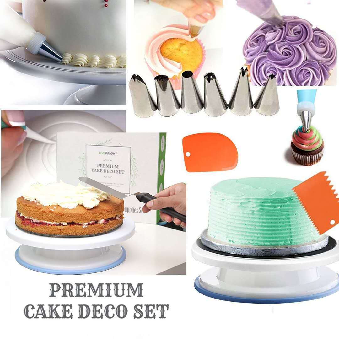 90-piece cake turntable set