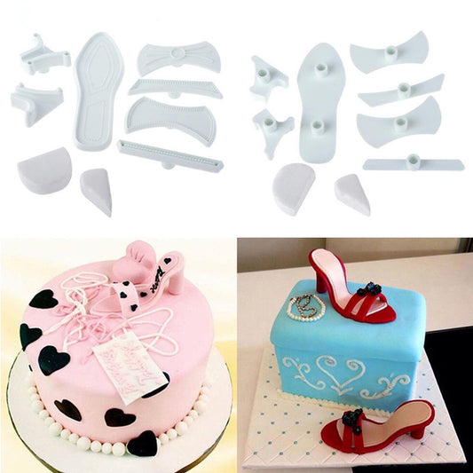 9-piece DIY high heel cake cutter mold