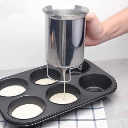 Stainless steel manual cup cake batter separator