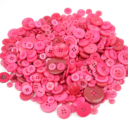 Round Mixed Color Resin DIY Handmade Art Button Flower Packaging