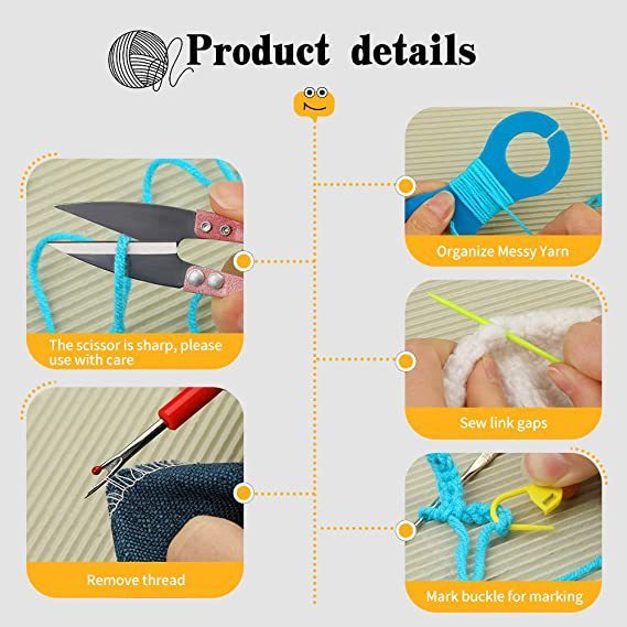 105-piece Crochet Tool Outfit DIY Hand Knitting