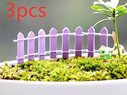 Small Wooden Fence Moss Micro Landscape Cake Baking Decoration