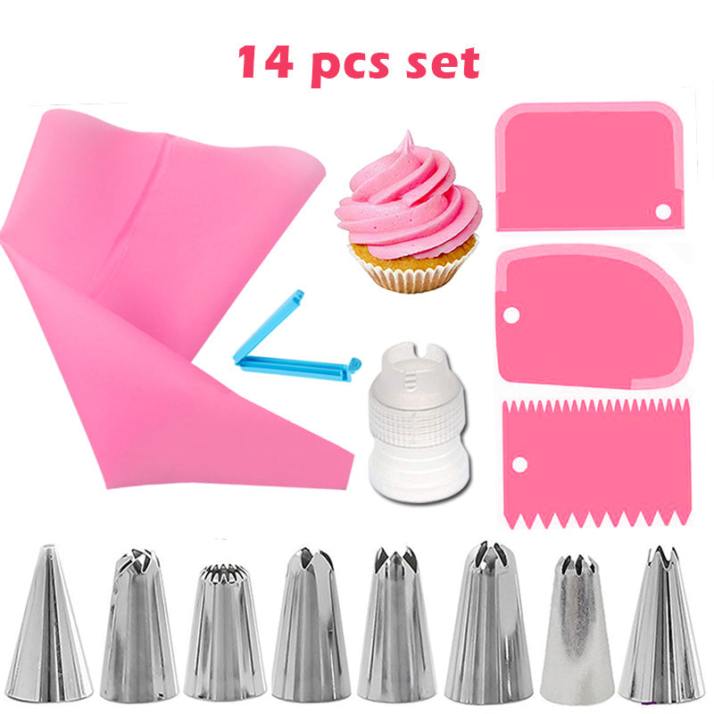 14-piece Stainless Steel Cake Mouthpiece Cover