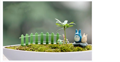 Small Wooden Fence Moss Micro Landscape Cake Baking Decoration