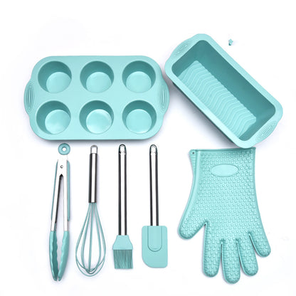 Spatula Oil Brush Egg Beater Gloves Round Cake Pan Silicone Mold