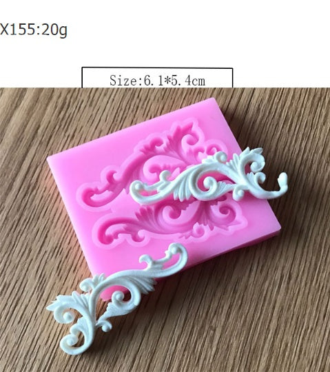 Variety of lace shape fondant cake silicone mold