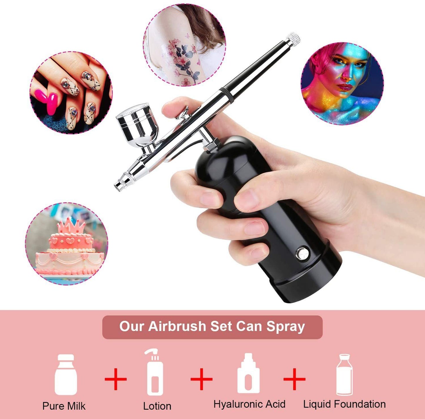 Airbrush Set USB Portable Tattoo Nail Cake Coloring Model Painting