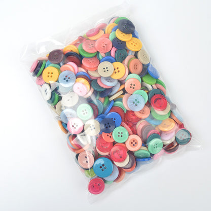 Round Mixed Color Resin DIY Handmade Art Button Flower Packaging