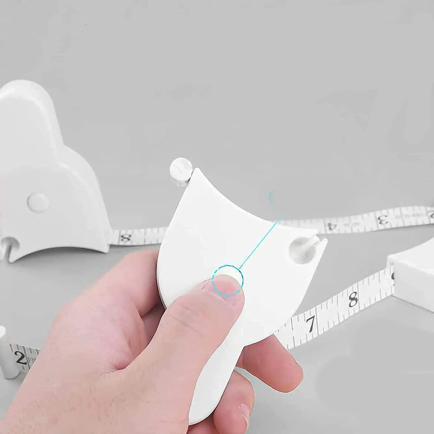 Self-tightening Measure Tape 150cm 60 Inch Body Waist Keep Fit Sewing Tailor Measurement Tools Automatic Telescopic Circle Ruler