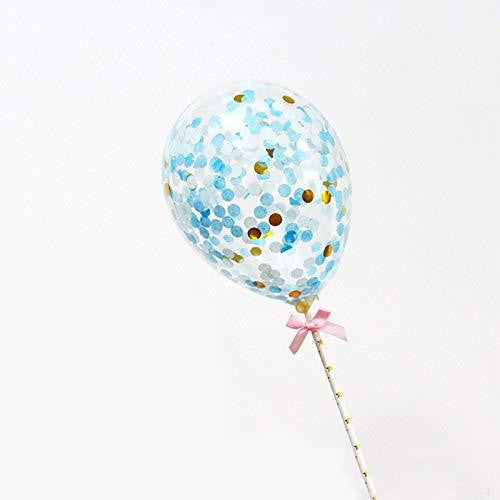 Transparent Confetti Balloon Cake Topper Decoration Party Supplies