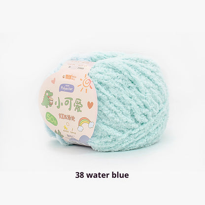 Snowball Cute Wool Ball Love Thread Diy Hand-woven 3-strand Short Velvet Crochet Doll 50g