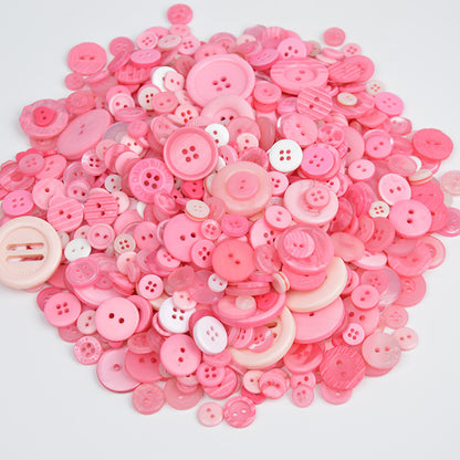 Round Mixed Color Resin DIY Handmade Art Button Flower Packaging