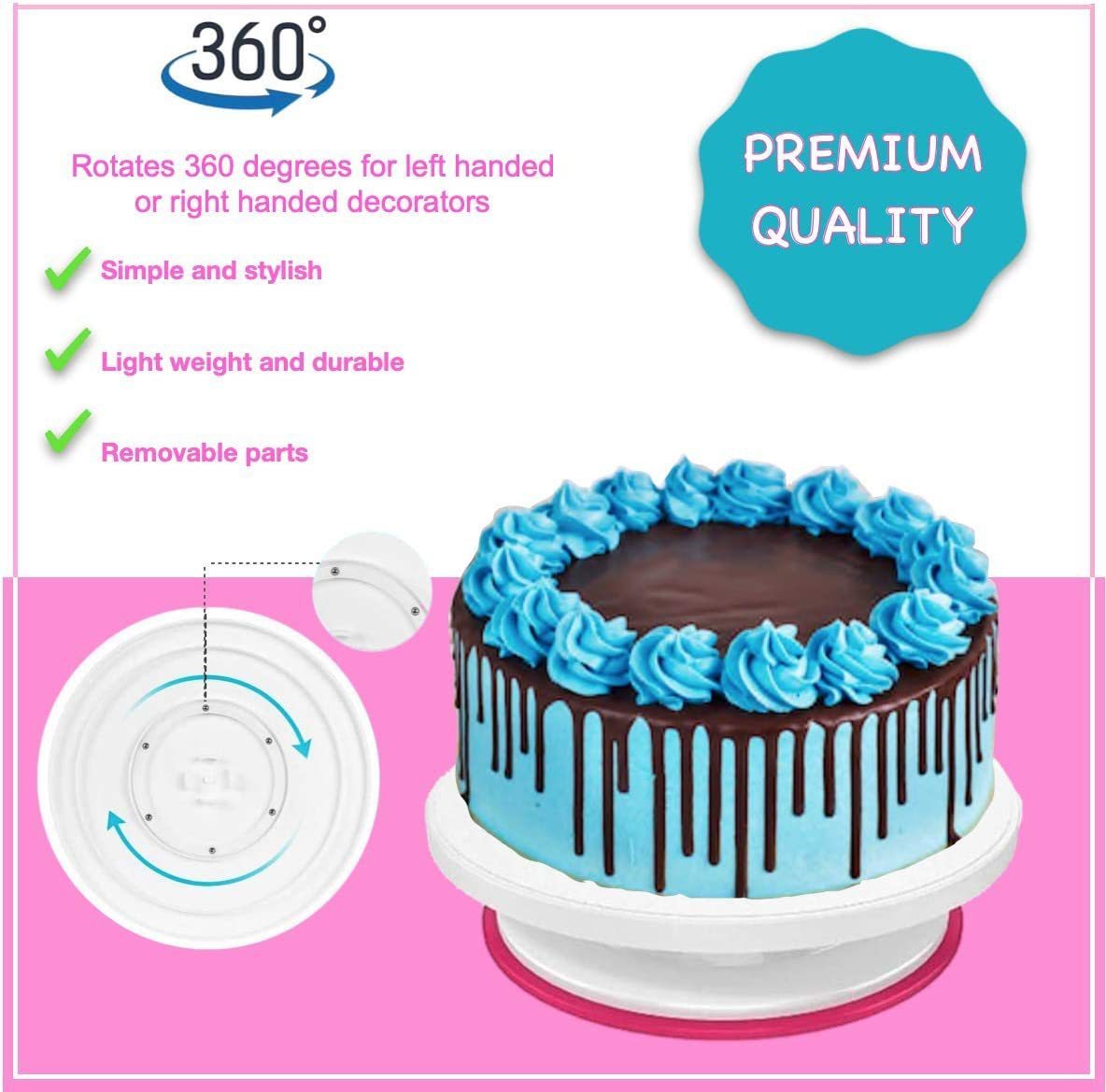 195-piece Cake Baking Utensils With Cake Turntable