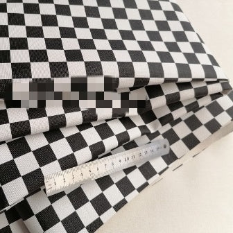 Black And White Checked Background Wall Decoration Artificial Leather Imitation Leather Fabric