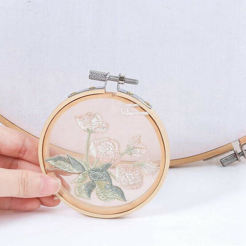 Bamboo embroidery tool for cross stitch and circle embroidery