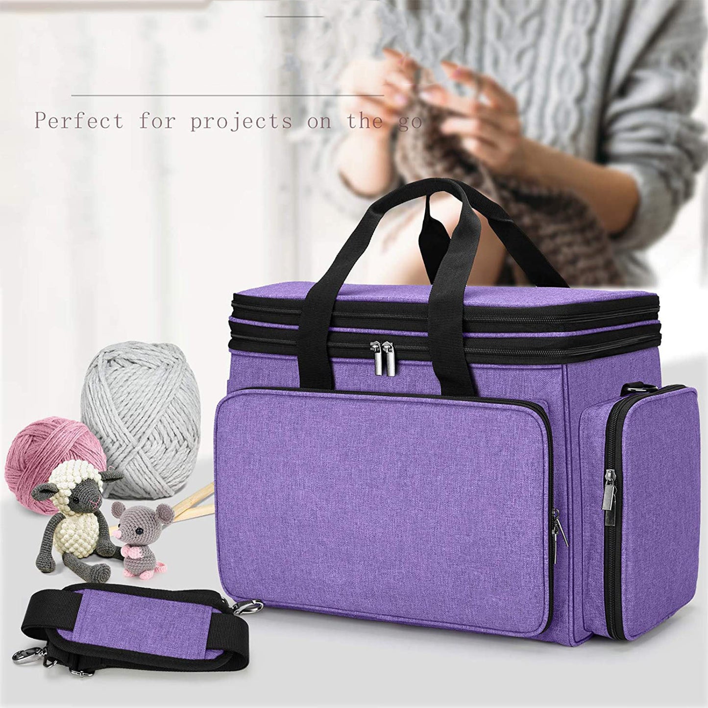 Sewing Tool Knitted Wool Storage Bag