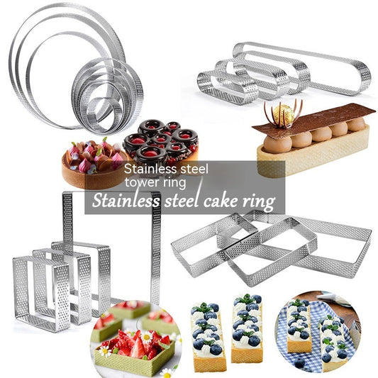 Stainless Steel Round Cake Mold Square