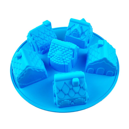 Silicone 3D Christmas Gingerbread House Cake Mold