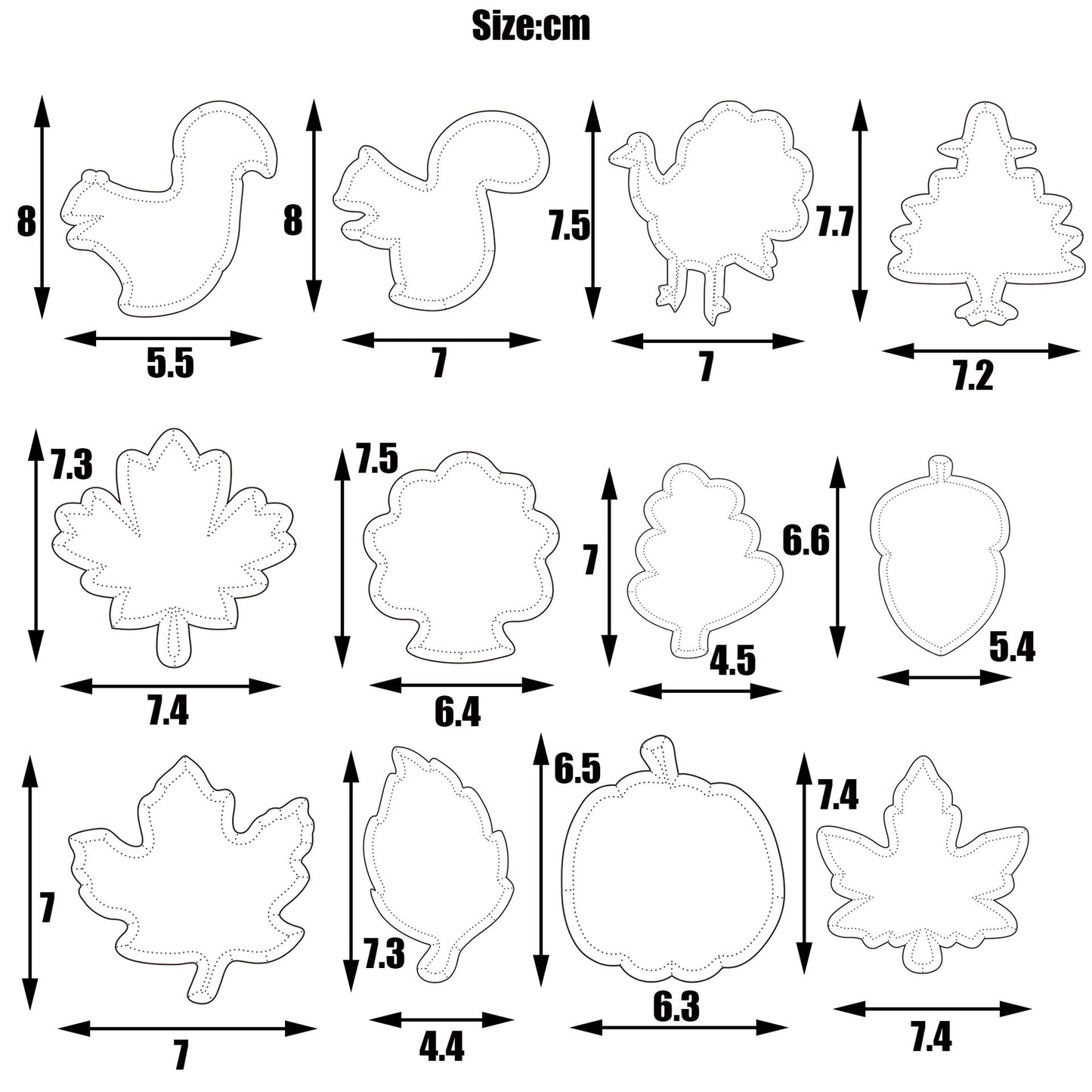 Thanksgiving Turkey Day Cookie Cutter Set